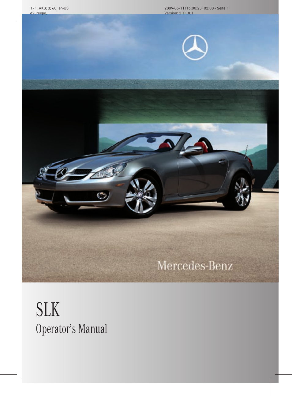 Mercedes-Benz SLK-Class 2011 Owners Manual User Manual | 312 pages