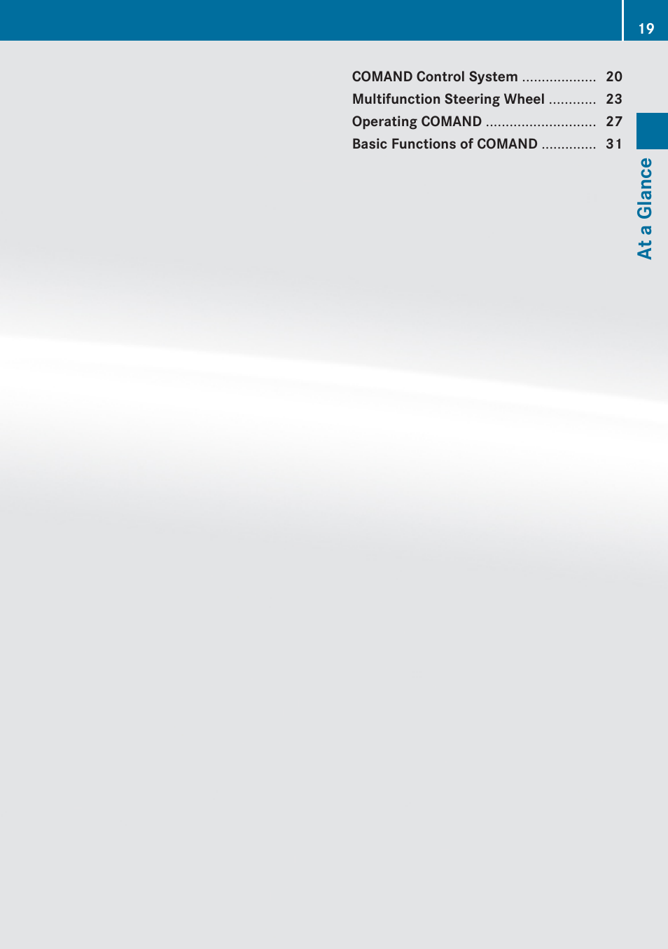 At a glance | Mercedes-Benz G-Class 2010 COMAND Manual User Manual | Page 21 / 224