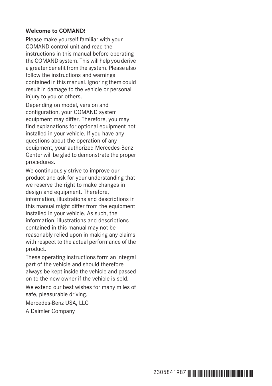 Mercedes-Benz G-Class 2010 COMAND Manual User Manual | Page 3 / 224