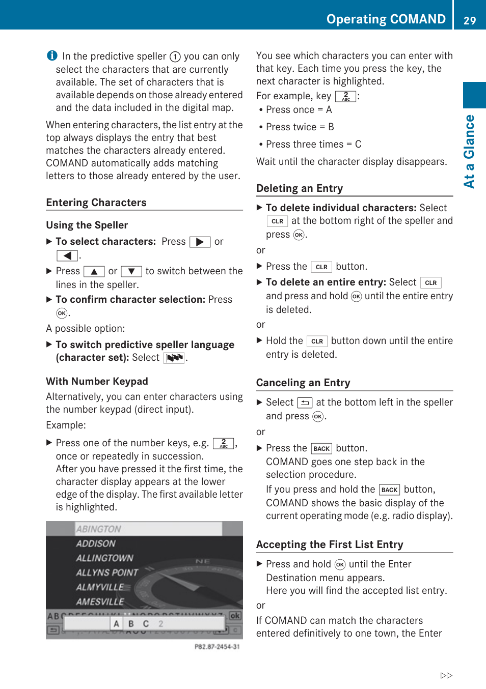 At a glance, Operating comand | Mercedes-Benz G-Class 2010 COMAND Manual User Manual | Page 31 / 224