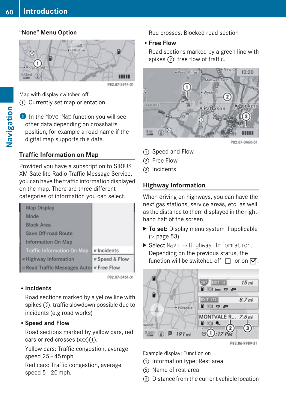 Navigation, Introduction | Mercedes-Benz G-Class 2010 COMAND Manual User Manual | Page 62 / 224