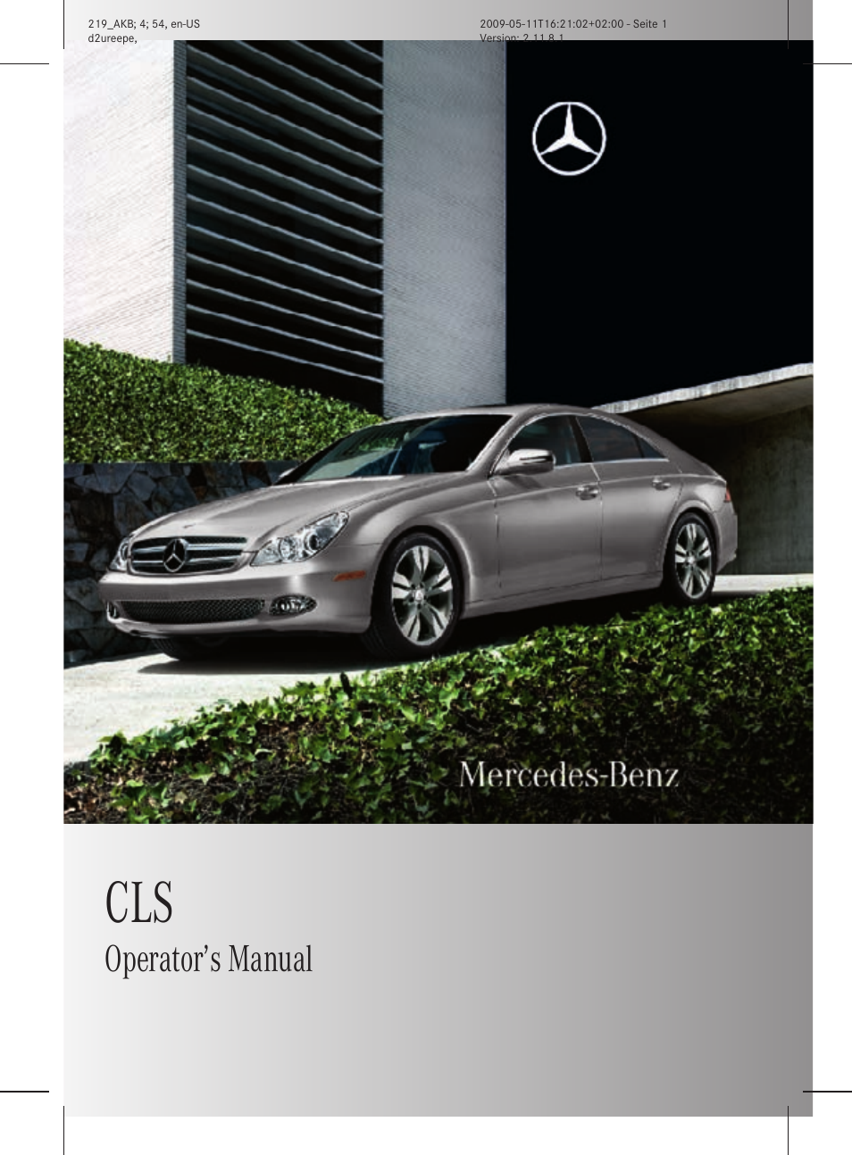Mercedes-Benz CLS-Class 2010 Owners Manual User Manual | 308 pages