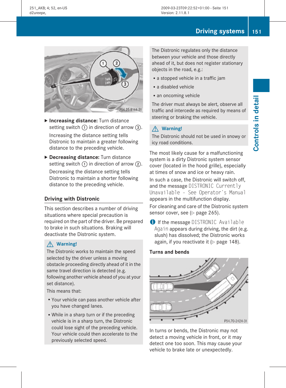 Controls in detail, Driving systems | Mercedes-Benz R-Class 2010 Owners Manual User Manual | Page 153 / 364