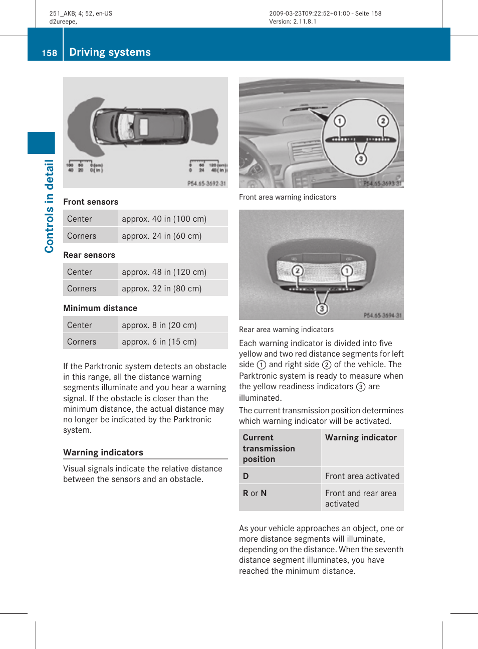 Controls in detail, Driving systems | Mercedes-Benz R-Class 2010 Owners Manual User Manual | Page 160 / 364
