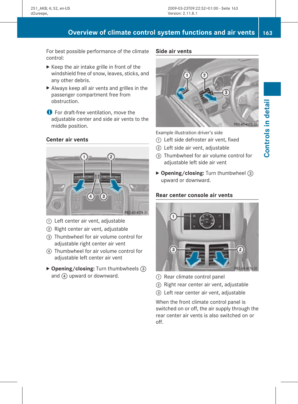 Controls in detail | Mercedes-Benz R-Class 2010 Owners Manual User Manual | Page 165 / 364