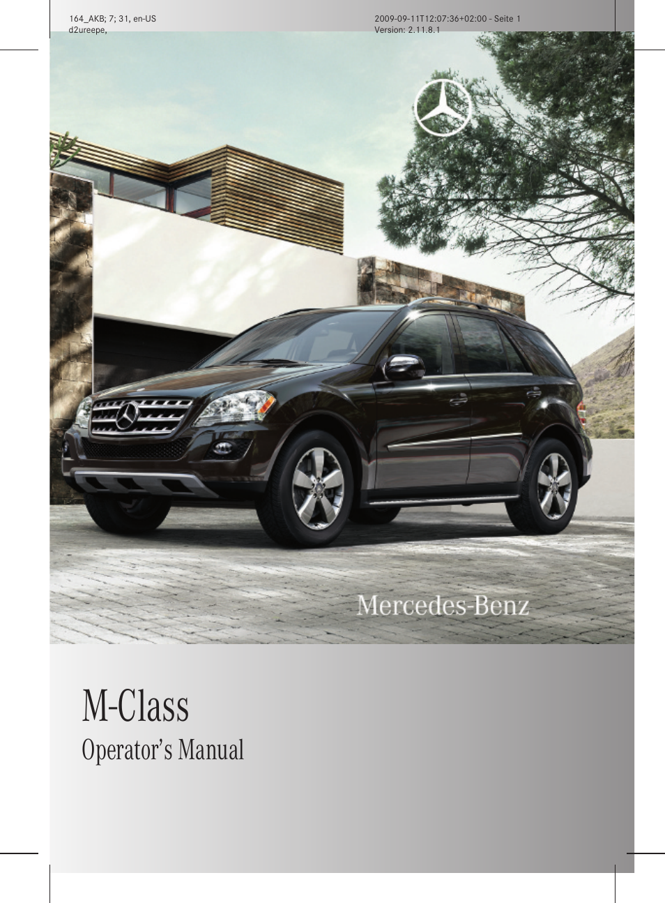 Mercedes-Benz M-Class 2010 Owners Manual User Manual | 368 pages