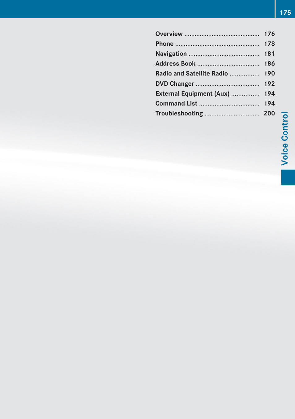 Voice control | Mercedes-Benz C-Class 2010 COMAND Manual User Manual | Page 177 / 212
