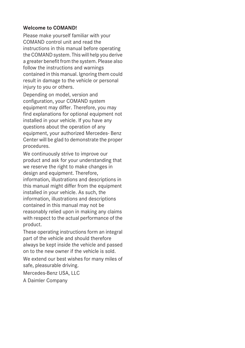 Mercedes-Benz C-Class 2010 COMAND Manual User Manual | Page 3 / 212