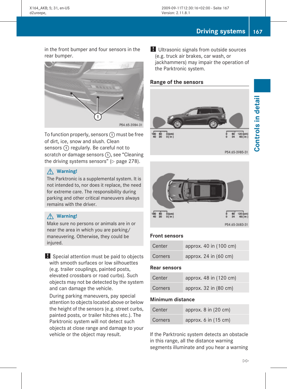 Controls in detail, Driving systems | Mercedes-Benz GL-Class 2010 Owners Manual User Manual | Page 169 / 380