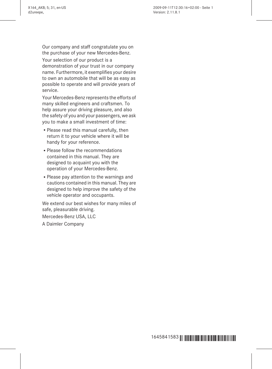 Mercedes-Benz GL-Class 2010 Owners Manual User Manual | Page 3 / 380