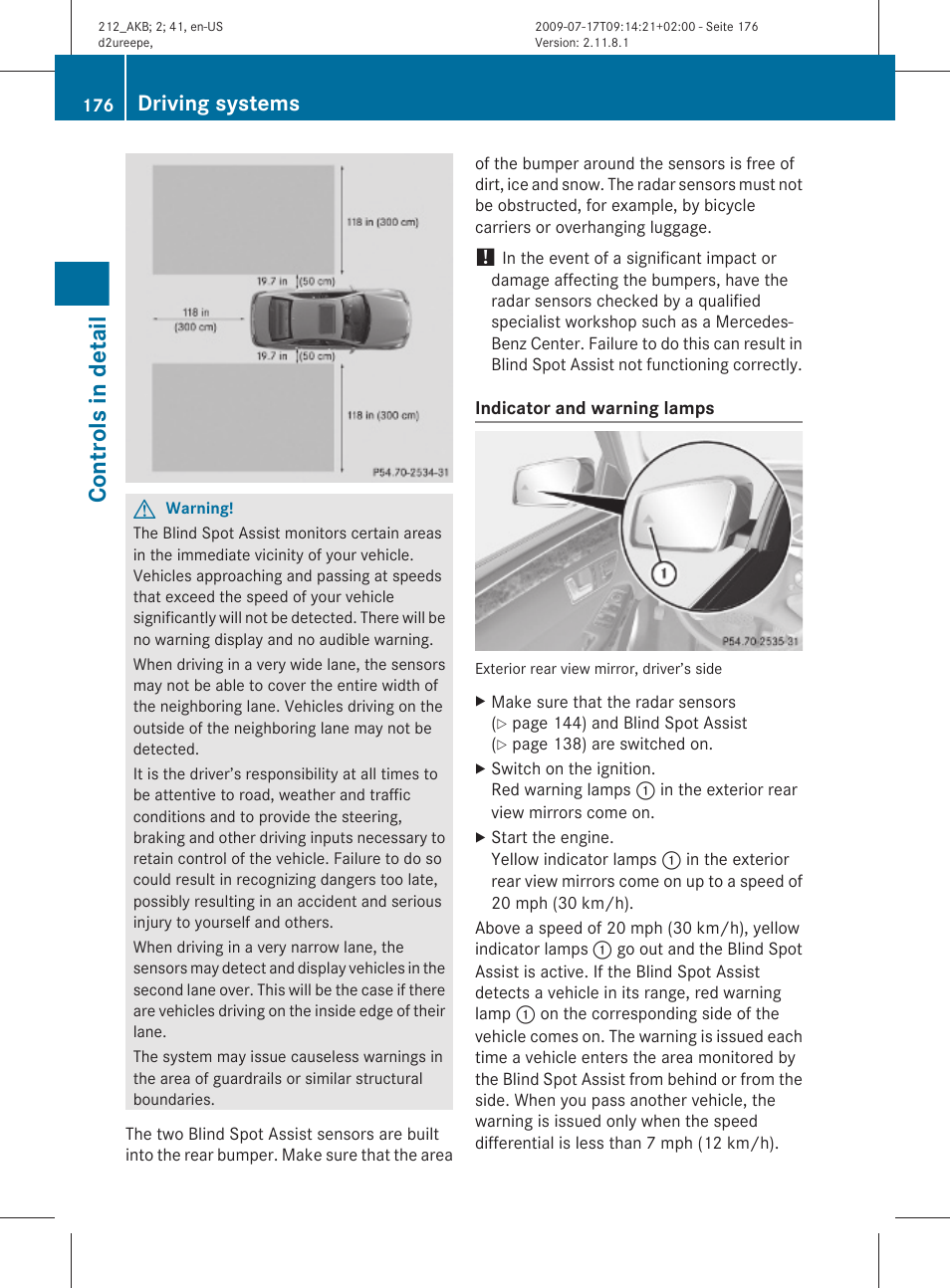 Controls in detail, Driving systems | Mercedes-Benz E-Sedan 2010 Owners Manual User Manual | Page 178 / 372