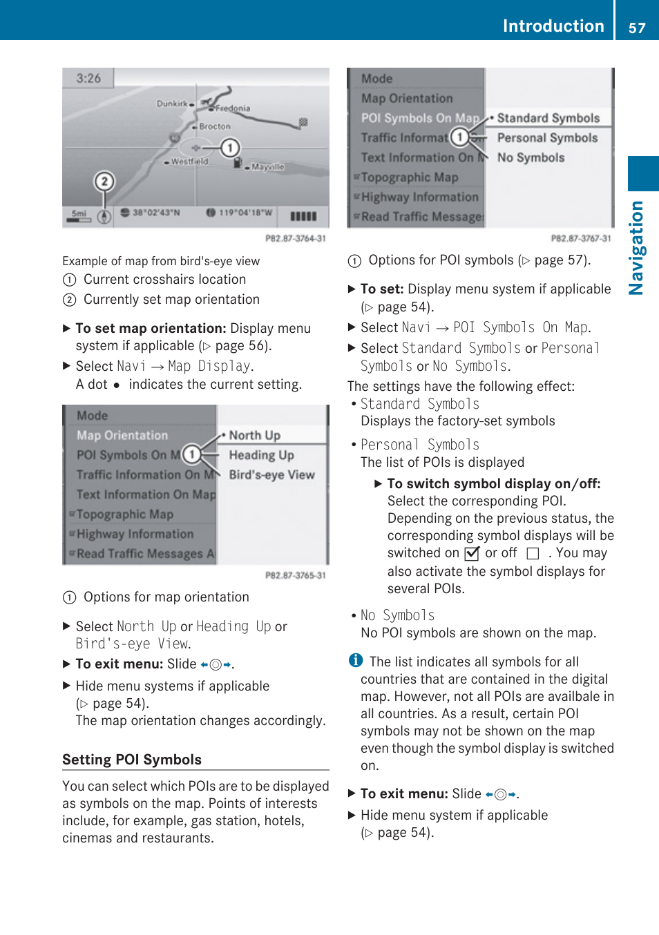 Navigation, Introduction | Mercedes-Benz E-Coupe 2010 COMAND Manual User Manual | Page 59 / 224