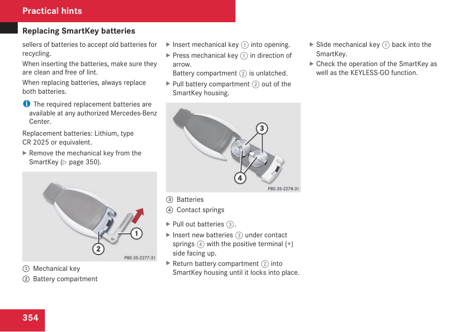 Practical hints | Mercedes-Benz C-Class 2009 Owners Manual User Manual | Page 356 / 404