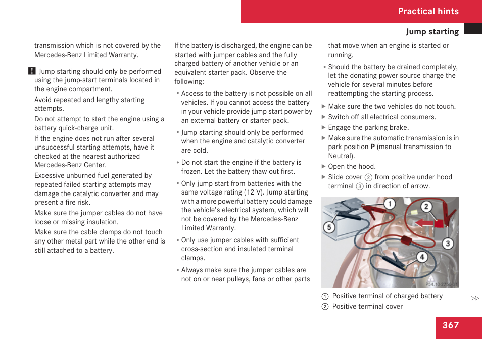 Practical hints | Mercedes-Benz C-Class 2009 Owners Manual User Manual | Page 369 / 404