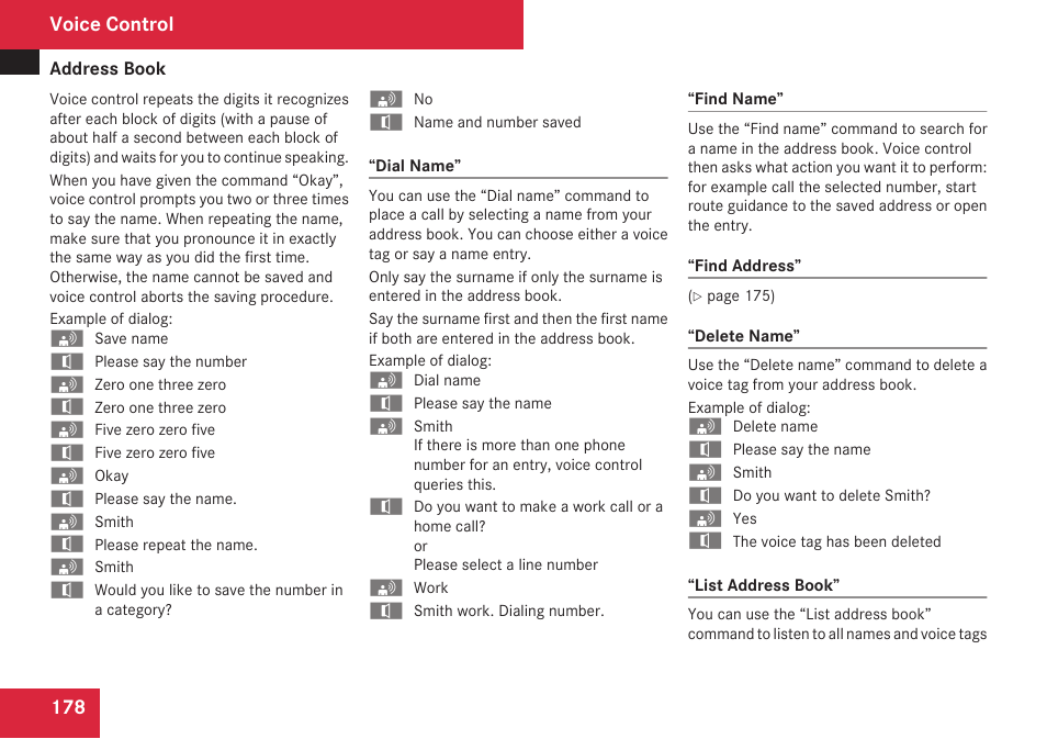 Voice control | Mercedes-Benz C-Class 2009 COMAND Manual User Manual | Page 180 / 204