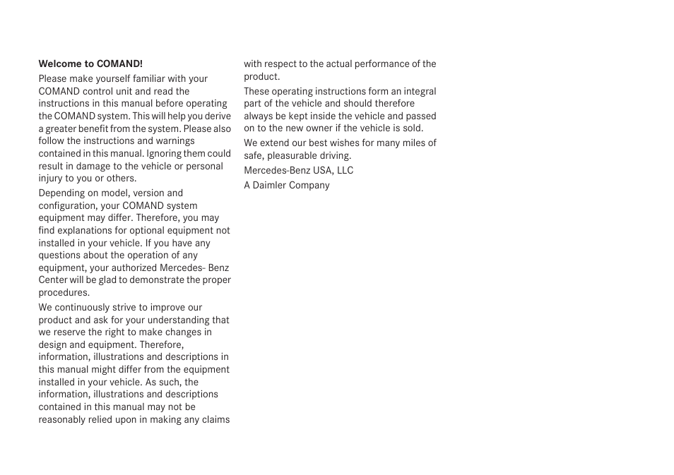 Mercedes-Benz C-Class 2009 COMAND Manual User Manual | Page 3 / 204