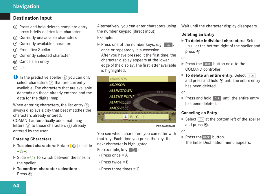 Navigation | Mercedes-Benz C-Class 2009 COMAND Manual User Manual | Page 66 / 204