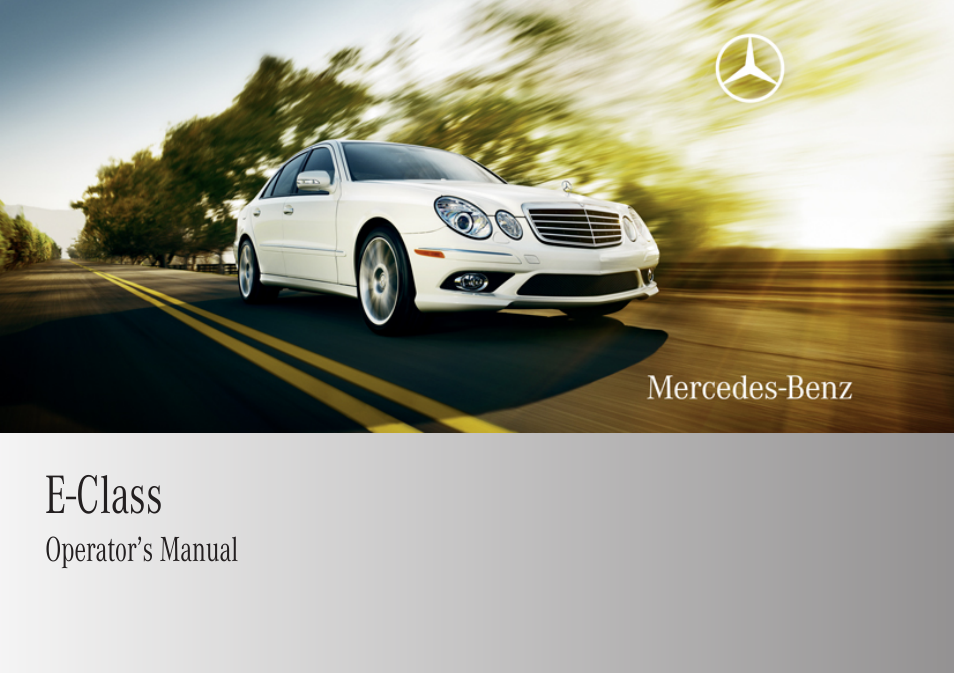 Mercedes-Benz E-Class 2009 Owners Manual User Manual | 408 pages