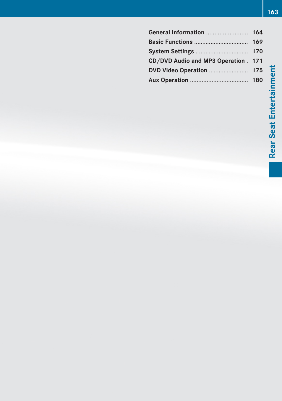 Rear seat entertainment | Mercedes-Benz SLK-Class 2009 COMAND Manual User Manual | Page 165 / 220