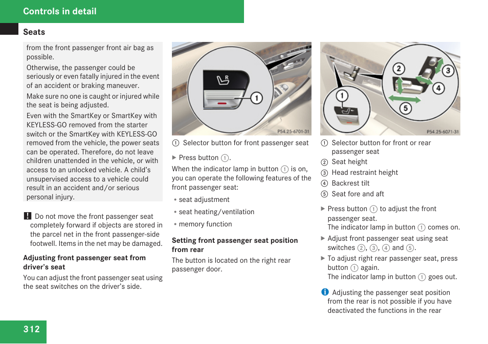 Controls in detail | Mercedes-Benz S-Class 2009 User Manual | Page 314 / 616