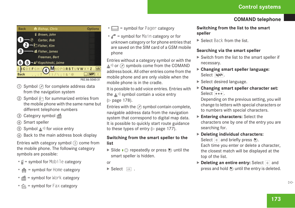 Control systems | Mercedes-Benz CL-Class 2009 User Manual | Page 175 / 588