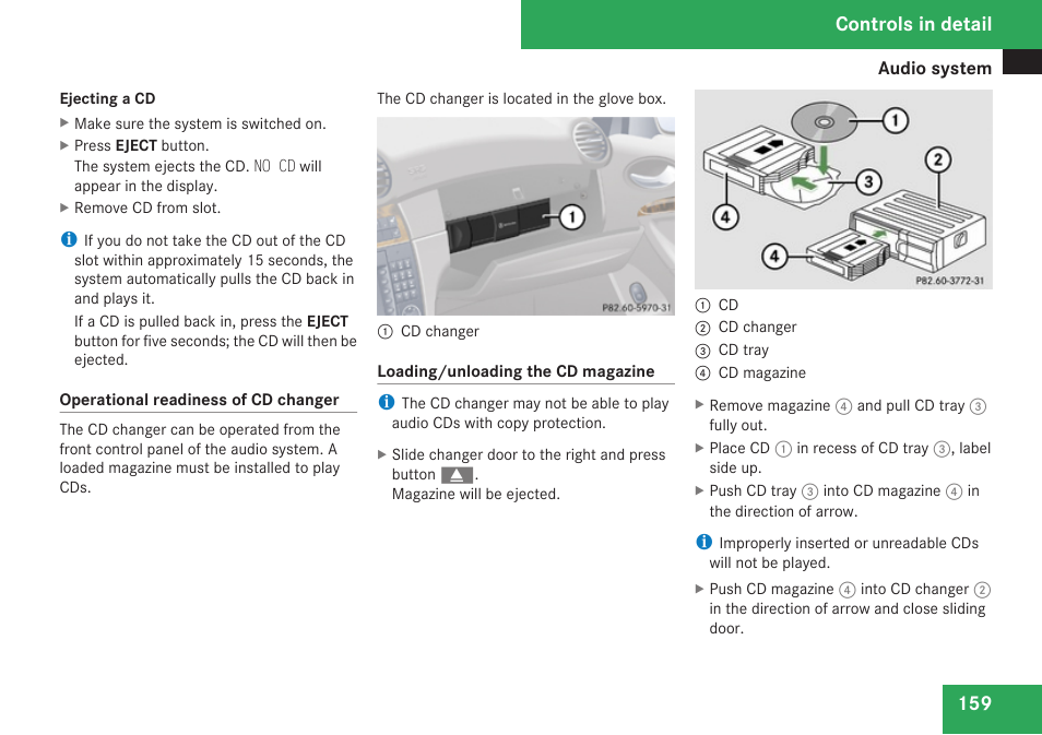 Controls in detail | Mercedes-Benz CLK-Class 2009 Owners Manual User Manual | Page 161 / 384