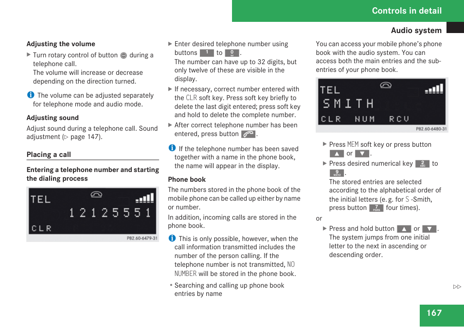 Controls in detail | Mercedes-Benz CLK-Class 2009 Owners Manual User Manual | Page 169 / 384