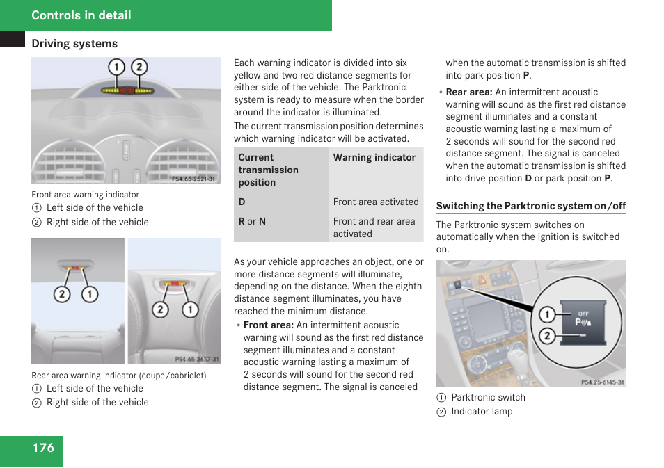 Controls in detail | Mercedes-Benz CLK-Class 2009 Owners Manual User Manual | Page 178 / 384