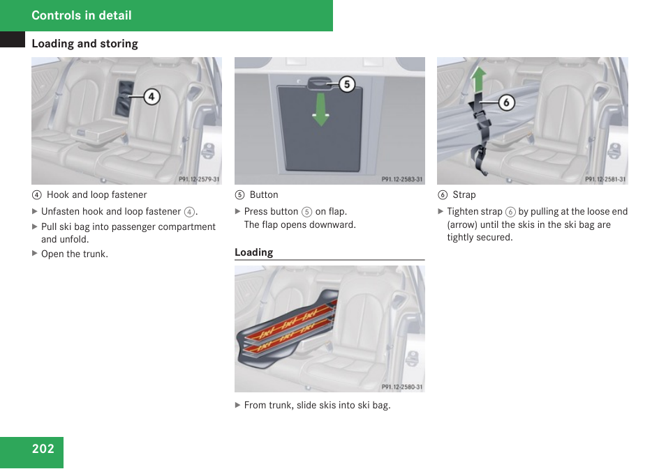 Controls in detail | Mercedes-Benz CLK-Class 2009 Owners Manual User Manual | Page 204 / 384