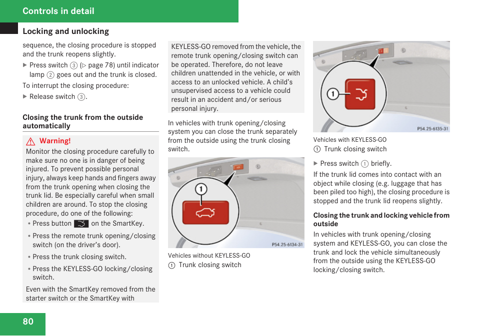 Controls in detail | Mercedes-Benz CLK-Class 2009 Owners Manual User Manual | Page 82 / 384