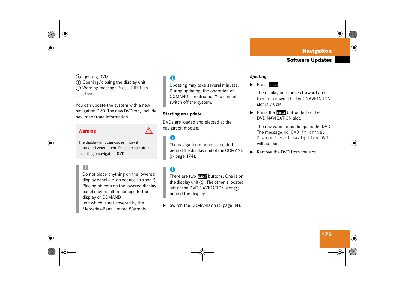 Mercedes-Benz CLK-Class 2009 COMAND Manual User Manual | Page 176 / 195