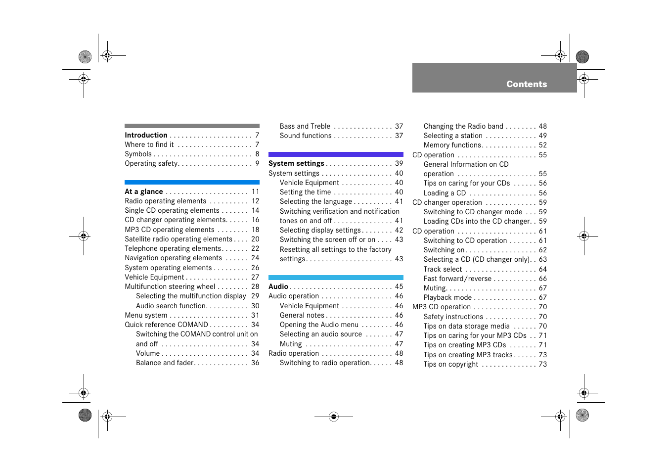 Mercedes-Benz CLK-Class 2009 COMAND Manual User Manual | Page 4 / 195