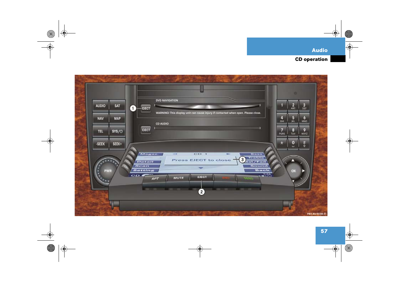 57 audio | Mercedes-Benz CLK-Class 2009 COMAND Manual User Manual | Page 58 / 195