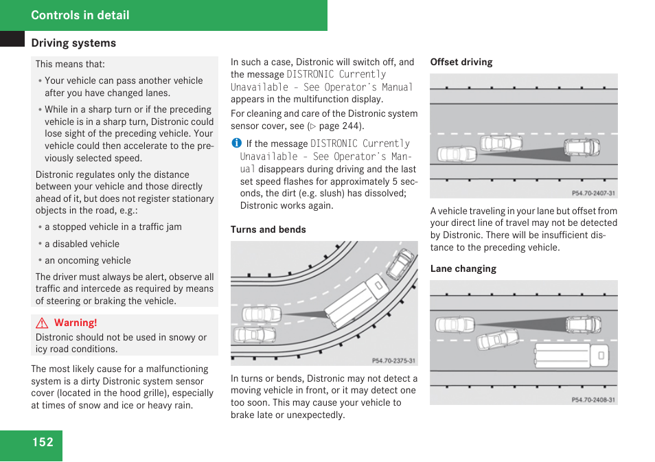 Controls in detail | Mercedes-Benz CLS-Class 2009 Owners Manual User Manual | Page 154 / 356