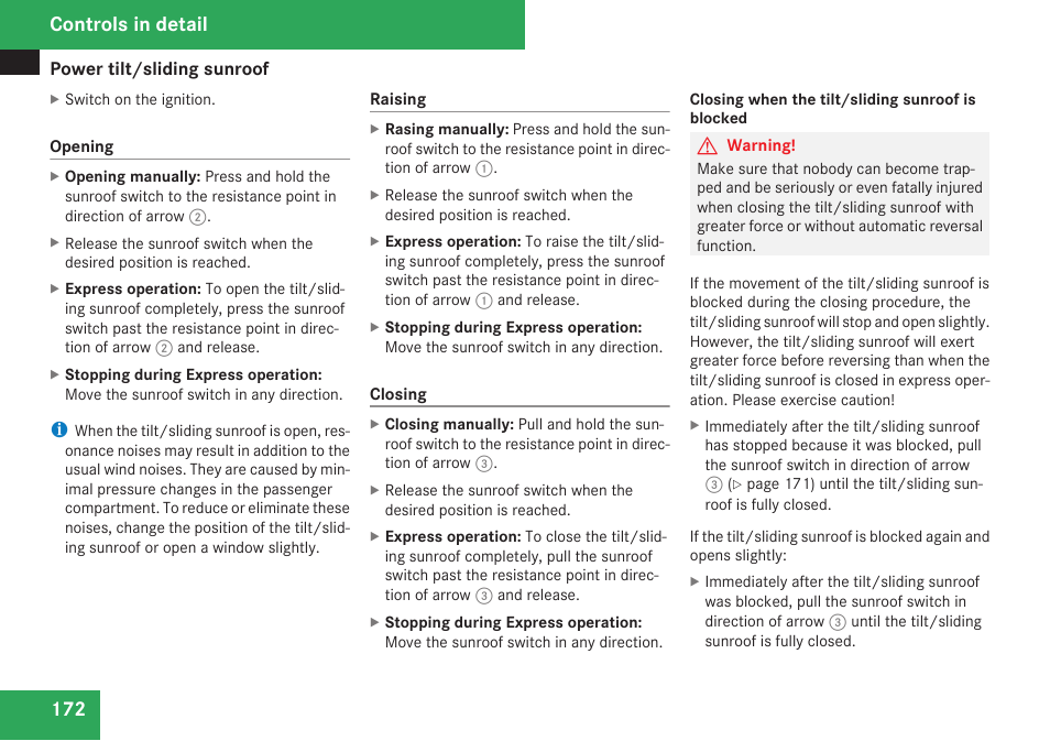 Controls in detail | Mercedes-Benz CLS-Class 2009 Owners Manual User Manual | Page 174 / 356