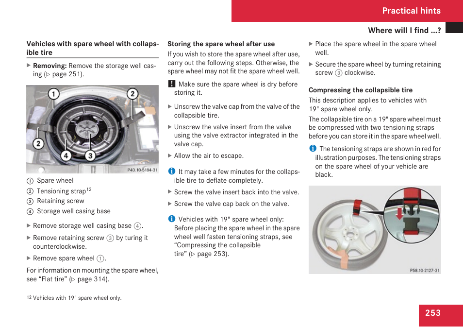 Practical hints | Mercedes-Benz CLS-Class 2009 Owners Manual User Manual | Page 255 / 356