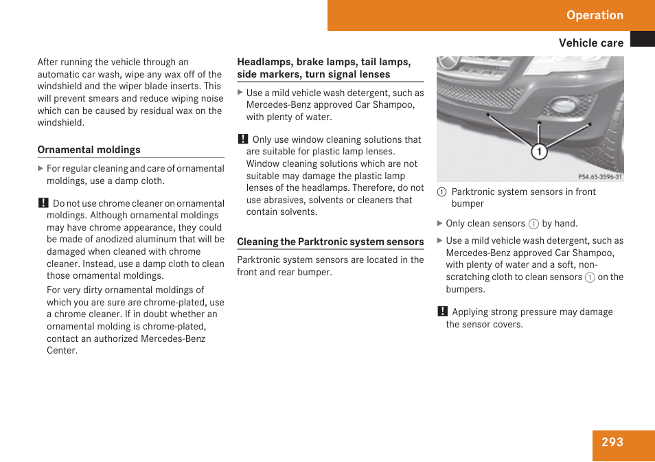 Operation | Mercedes-Benz M-Class 2009 Owners Manual User Manual | Page 295 / 424