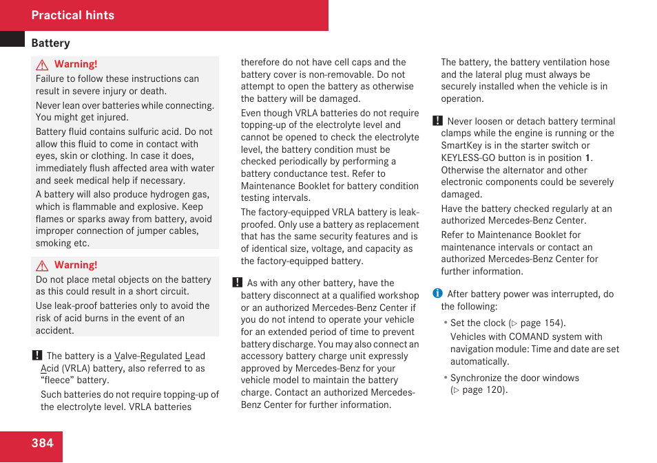 Practical hints | Mercedes-Benz M-Class 2009 Owners Manual User Manual | Page 386 / 424