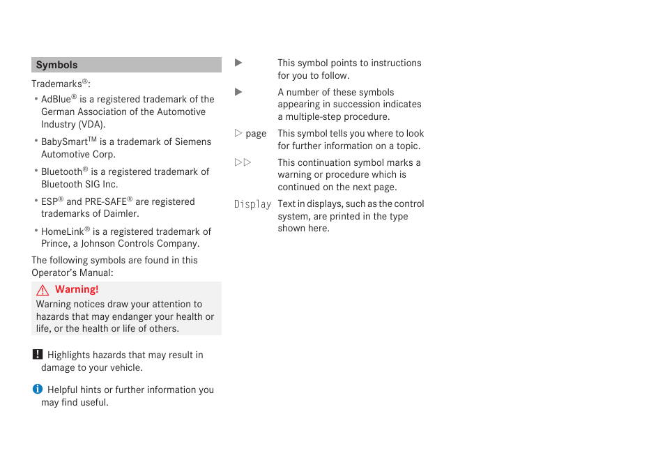Mercedes-Benz R-Class 2009 Owners Manual User Manual | Page 2 / 412