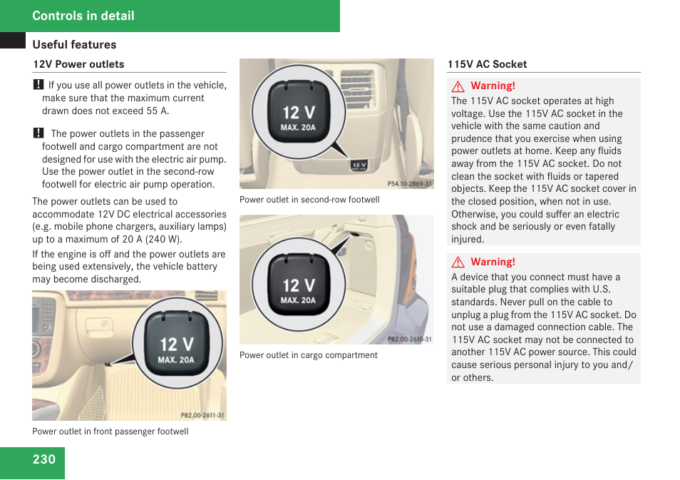 Controls in detail | Mercedes-Benz R-Class 2009 Owners Manual User Manual | Page 232 / 412