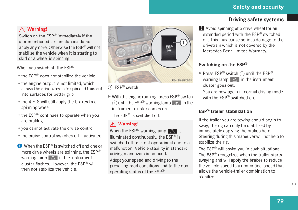 Safety and security | Mercedes-Benz R-Class 2009 Owners Manual User Manual | Page 81 / 412