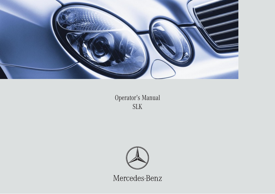 Mercedes-Benz SLK-Class 2009 Owners Manual User Manual | 364 pages