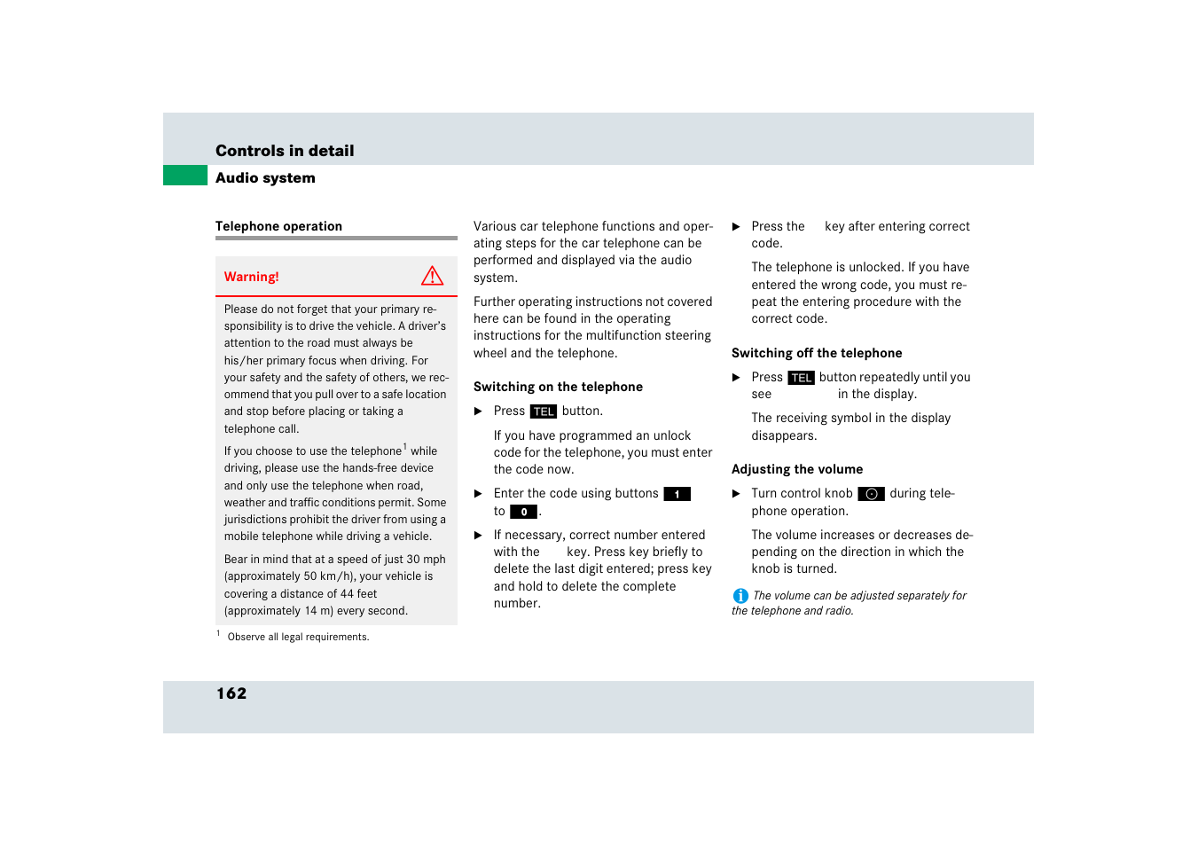 Mercedes-Benz SLR-Class 2009 User Manual | Page 162 / 426
