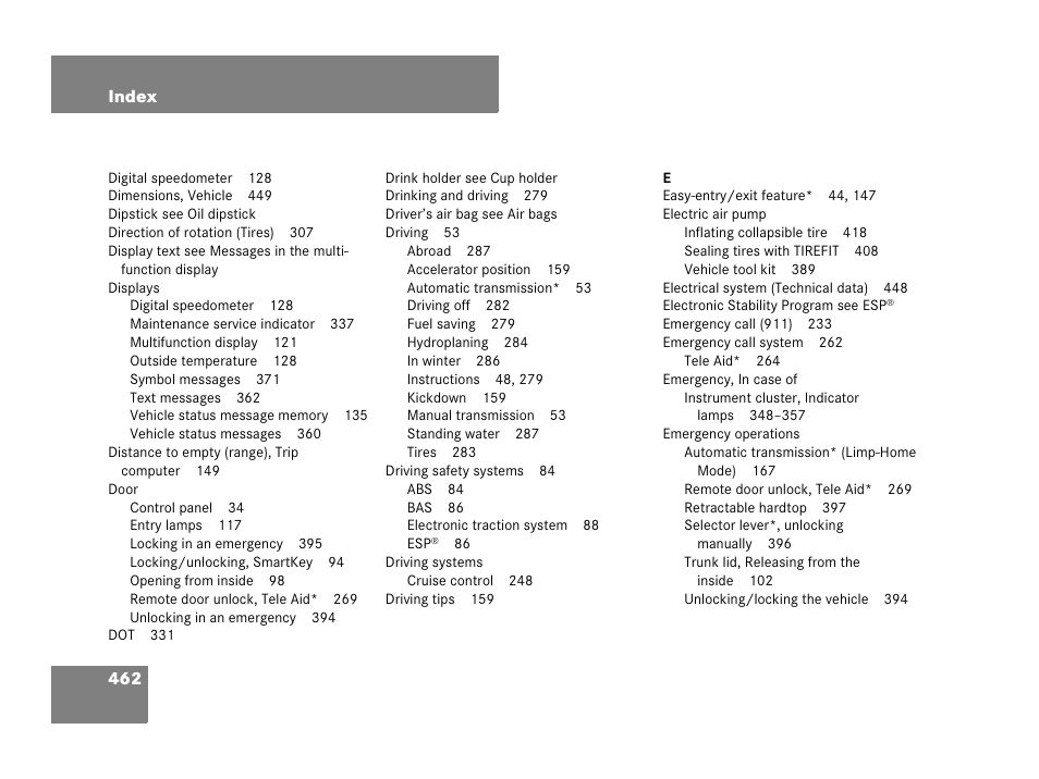 Mercedes-Benz SLK-Class 2008 Owners Manual User Manual | Page 463 / 474