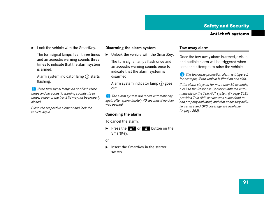 Tow-away alarm | Mercedes-Benz SLK-Class 2008 Owners Manual User Manual | Page 92 / 474