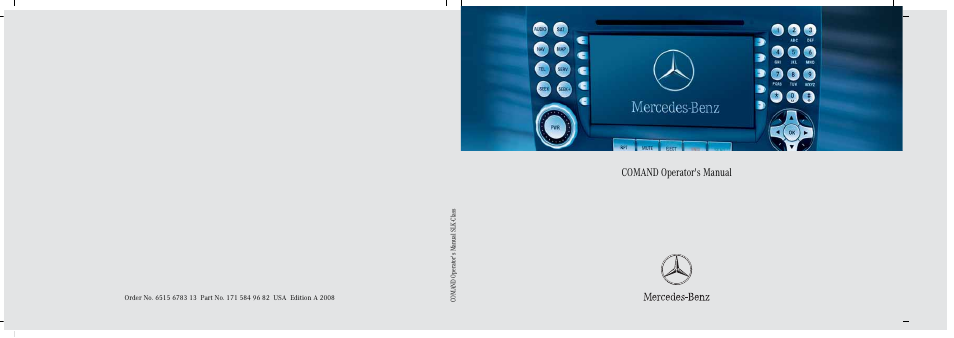 Mercedes-Benz SLK-Class 2008 COMAND Manual User Manual | 186 pages