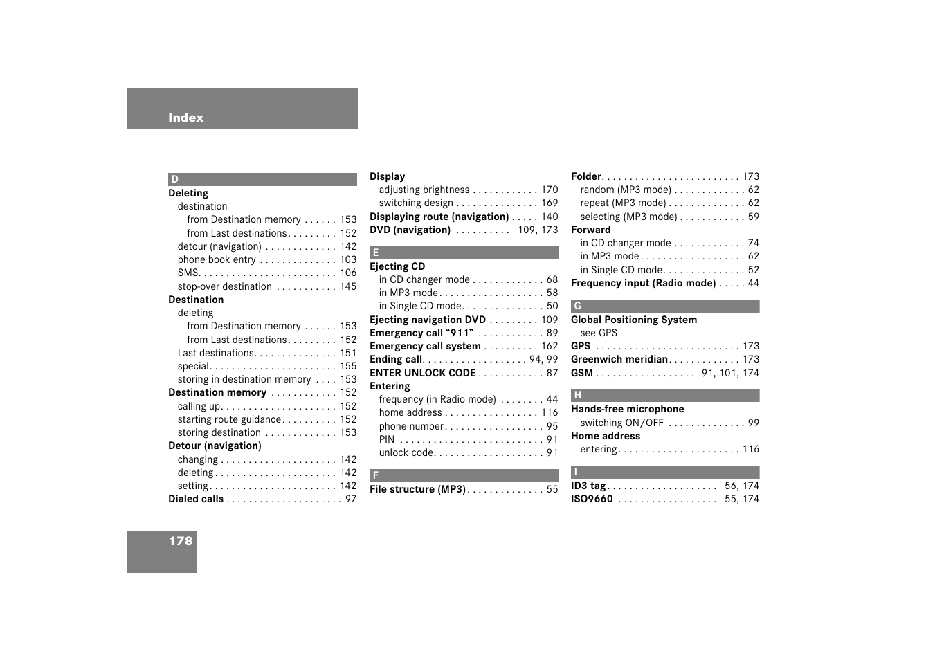 Mercedes-Benz SLK-Class 2008 COMAND Manual User Manual | Page 178 / 186