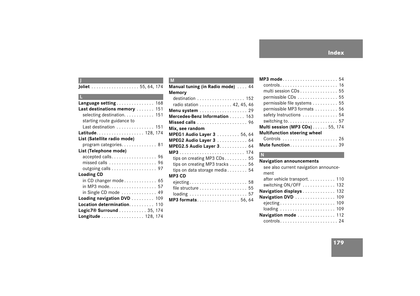 Mercedes-Benz SLK-Class 2008 COMAND Manual User Manual | Page 179 / 186