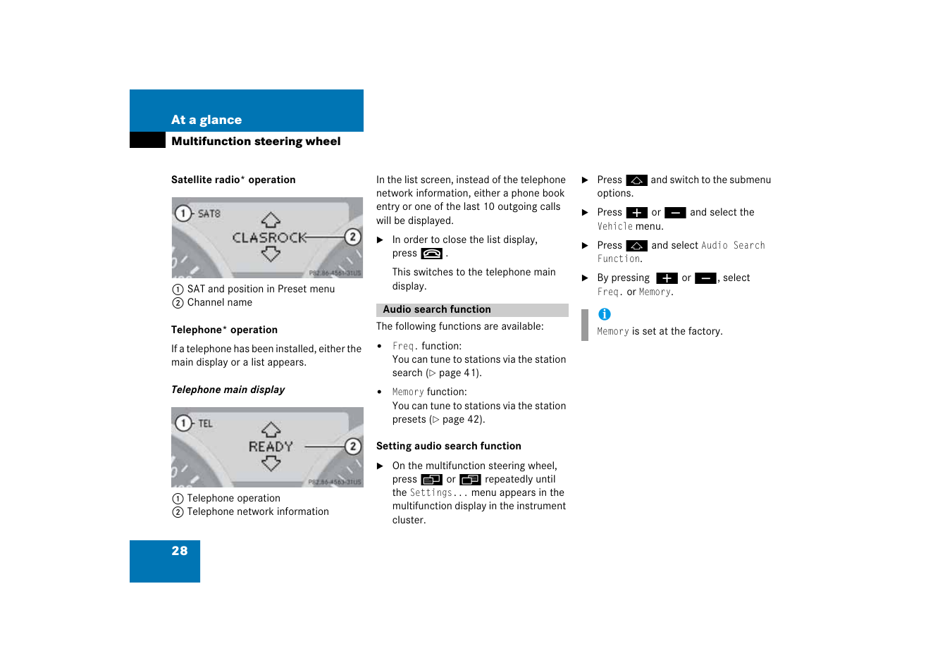 Audio search function | Mercedes-Benz SLK-Class 2008 COMAND Manual User Manual | Page 28 / 186