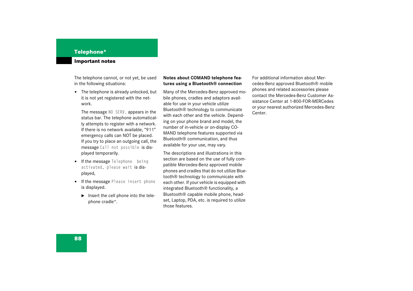 Mercedes-Benz SLK-Class 2008 COMAND Manual User Manual | Page 88 / 186